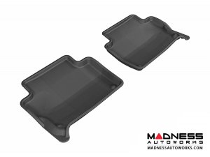 Audi Q7 Floor Mats (Set of 2) - Rear - Black by 3D MAXpider (2007-2015)